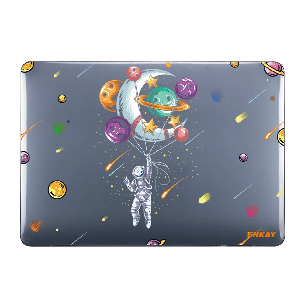 ENKAY HAT PRINCE for MacBook Pro 15 inch (2016-2017) A1707/ (2018-2019) A1990 Planets Series Sheer Crystal Hard PC Anti-Crack Laptop Protective Case Cover - Balloons - 3