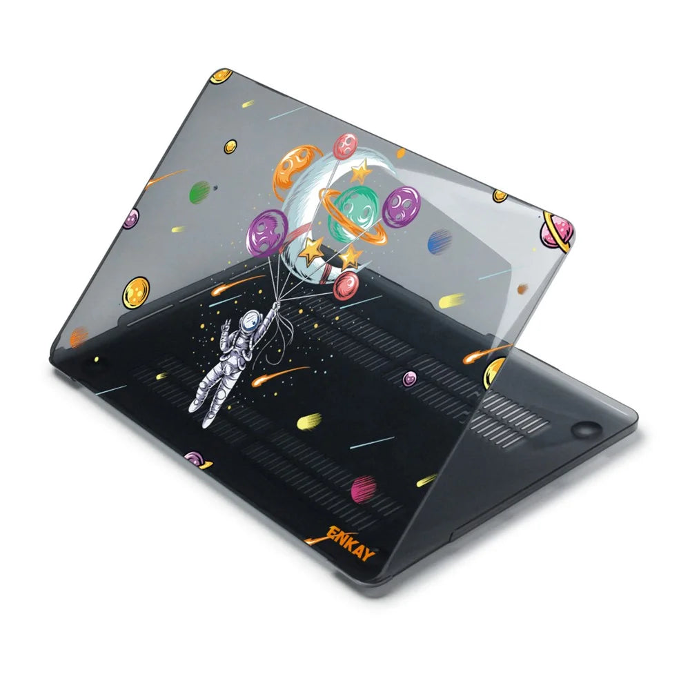 ENKAY HAT PRINCE for MacBook Pro 15 inch (2016-2017) A1707/ (2018-2019) A1990 Planets Series Sheer Crystal Hard PC Anti-Crack Laptop Protective Case Cover - Balloons - 4