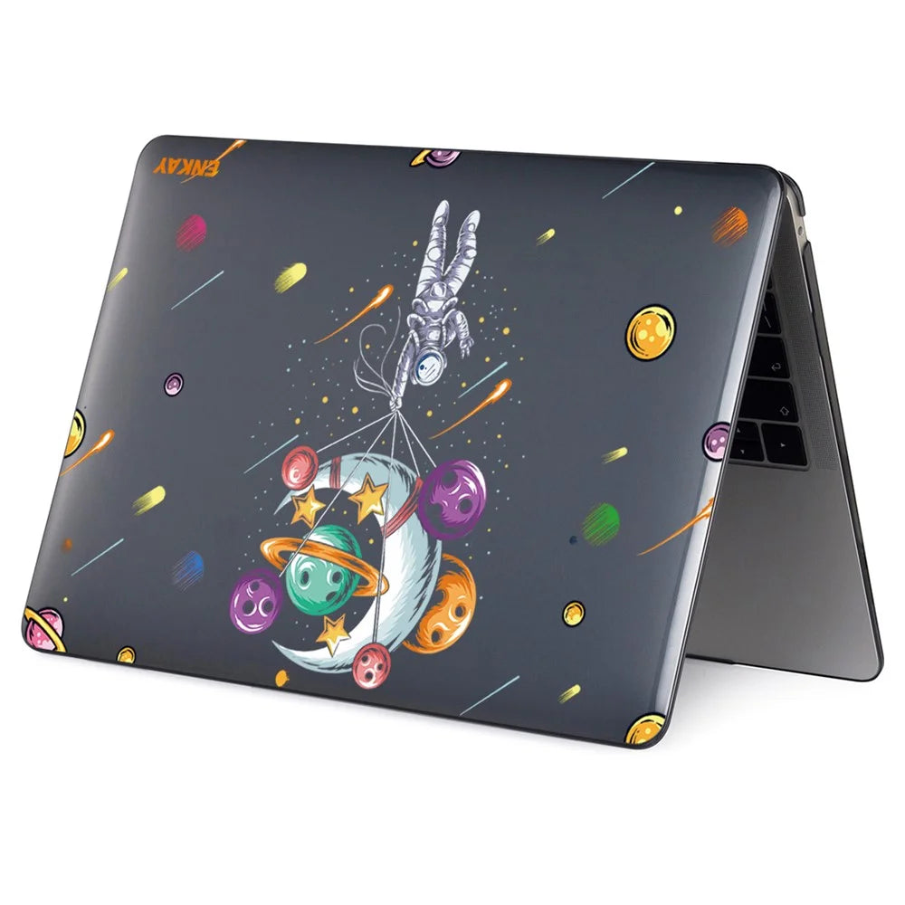 ENKAY HAT PRINCE for MacBook Pro 15 inch (2016-2017) A1707/ (2018-2019) A1990 Planets Series Sheer Crystal Hard PC Anti-Crack Laptop Protective Case Cover - Balloons - 5