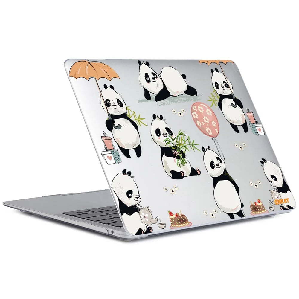 ENKAY HAT PRINCE For MacBook Pro 16 inch (2026) A3429 A3428 / (2025) A3186 A3403 / (2024) A2991 / (2023) A2780 / (2021) A2485 Cartoon Pattern Laptop PC Case Notebook Protective Cover - Panda - 2