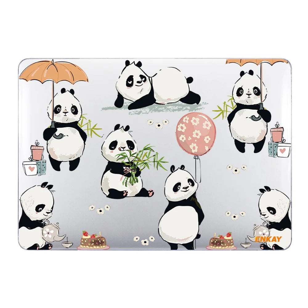 ENKAY HAT PRINCE For MacBook Pro 16 inch (2026) A3429 A3428 / (2025) A3186 A3403 / (2024) A2991 / (2023) A2780 / (2021) A2485 Cartoon Pattern Laptop PC Case Notebook Protective Cover - Panda - 3