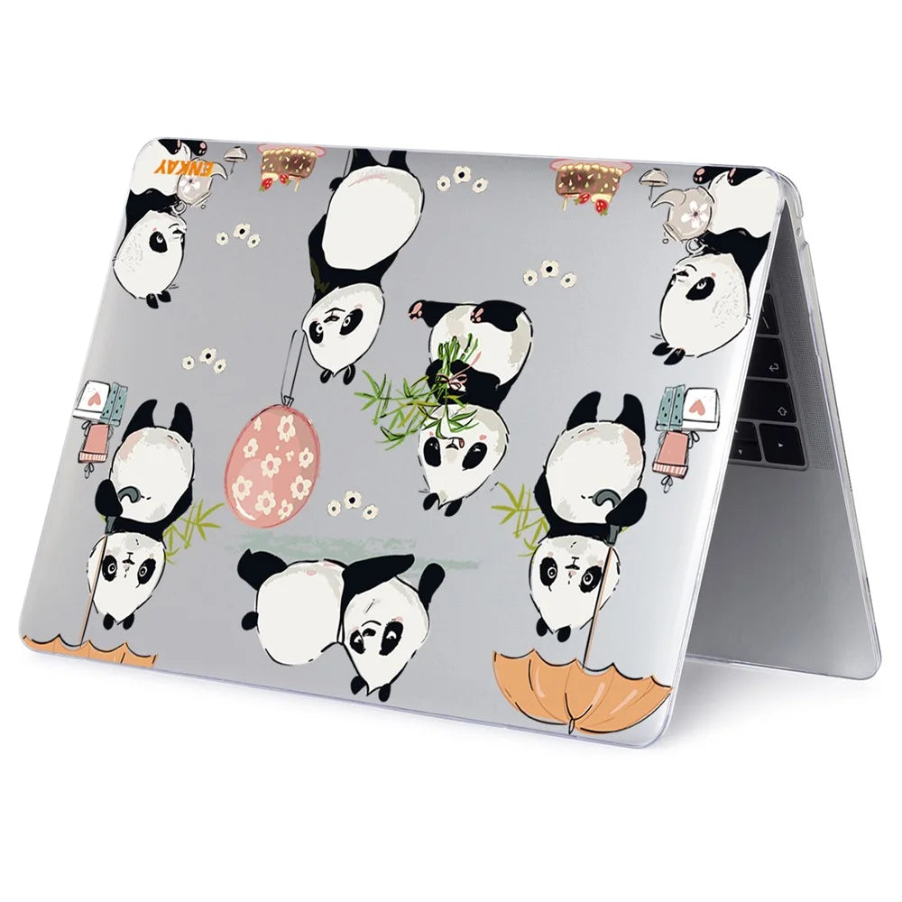 ENKAY HAT PRINCE For MacBook Pro 16 inch (2026) A3429 A3428 / (2025) A3186 A3403 / (2024) A2991 / (2023) A2780 / (2021) A2485 Cartoon Pattern Laptop PC Case Notebook Protective Cover - Panda - 4