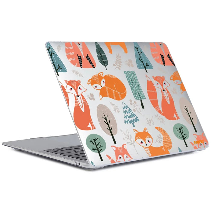 ENKAY HAT PRINCE for MacBook Pro 16 inch (2019) A2141 Cute Animals Series Patterned Anti-Scratch Hard PC Sheer Laptop Protective Case - Foxes - 2