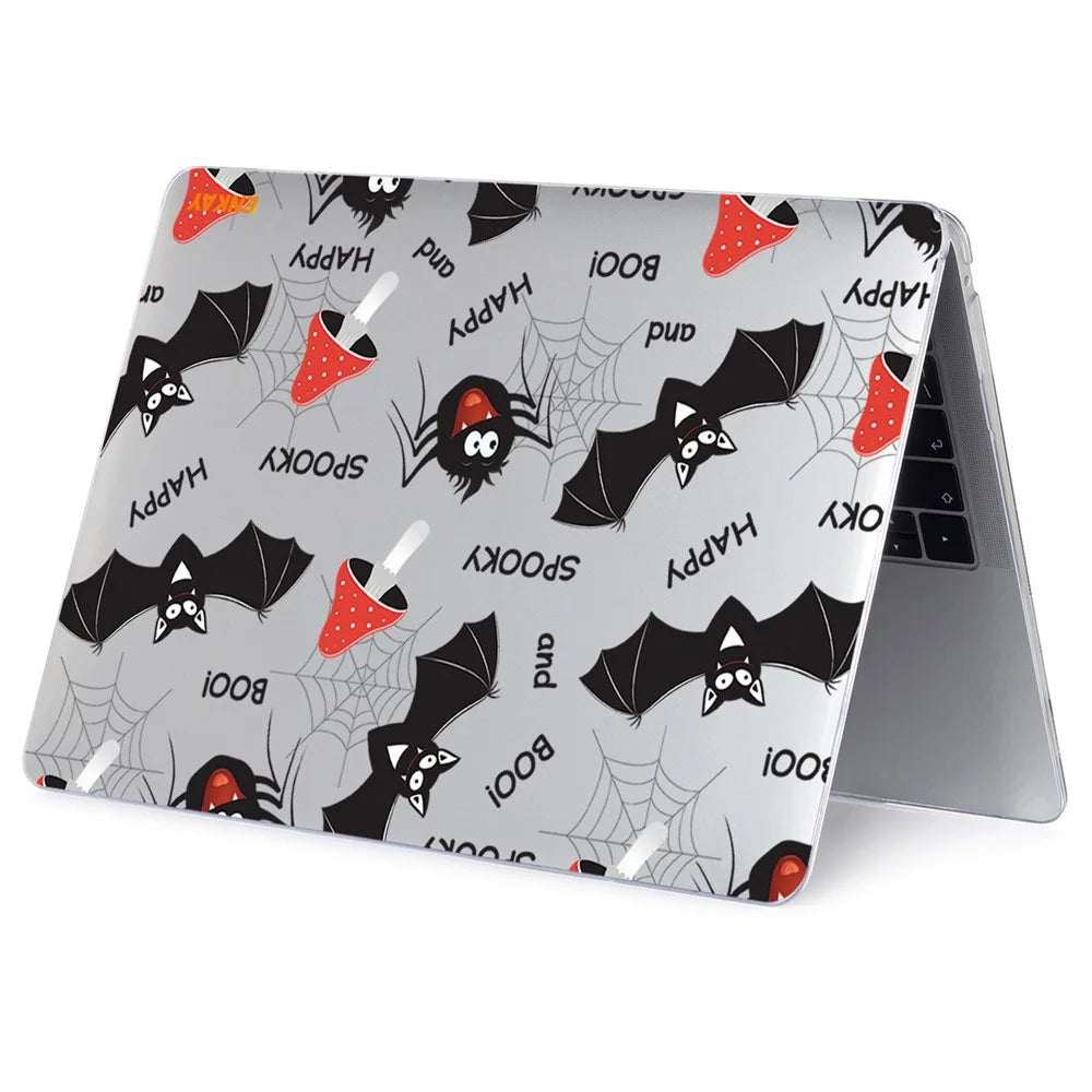 ENKAY HAT PRINCE for MacBook Air 13 inch (2018-2019) A1932/(2020) A2179/(2020) A2337 Cute Animals Series Transparent Patterned Hard PC Laptop/Notebook Protective Case - Bats - 4