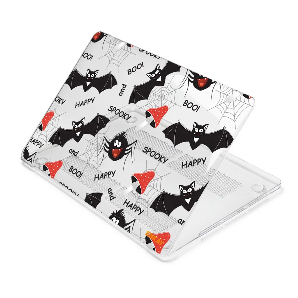 ENKAY HAT PRINCE for MacBook Air 13 inch (2018-2019) A1932/(2020) A2179/(2020) A2337 Cute Animals Series Transparent Patterned Hard PC Laptop/Notebook Protective Case - Bats - 5