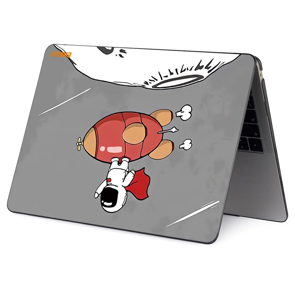 ENKAY HAT PRINCE for MacBook Pro 16 inch (2019) A2141 Planets Series Crystal Based Patterned Hard PC Laptop Protective Case Shell - Rocket - 5