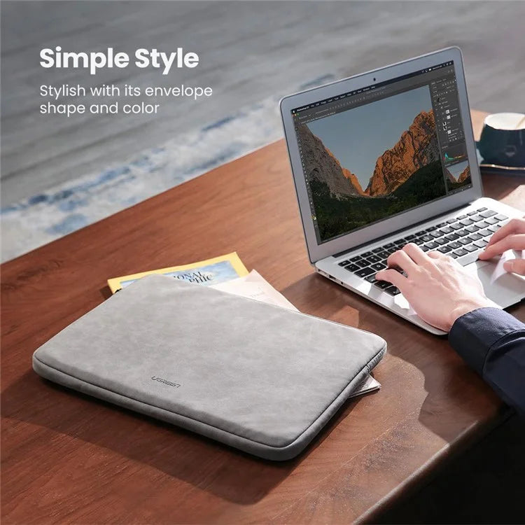 UGREEN 60985 Portable PU Leather Laptop Bag Notebook Sleeve 13.3 inch Laptop Carrying Pouch - 2