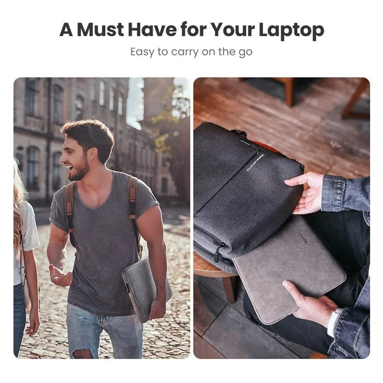 UGREEN 60985 Portable PU Leather Laptop Bag Notebook Sleeve 13.3 inch Laptop Carrying Pouch - 3