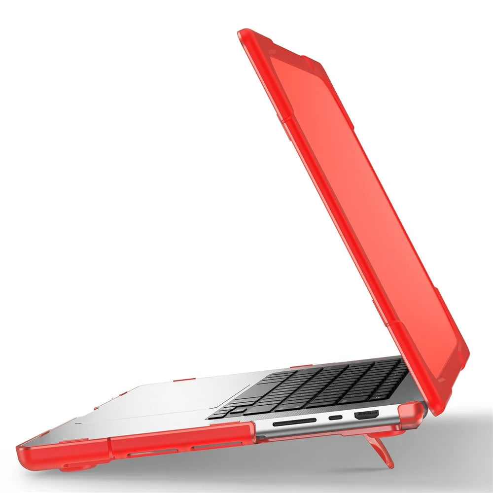 For MacBook Pro 16 inch (2026) A3429 A3428 / (2025) A3186 A3403 / (2024) A2991 / (2023) A2780 / (2021) A2485 / A2780 / A2991 (M1 / M2 / M3) Hard PC + TPU Laptop Case Notebook Cover - Red - 2