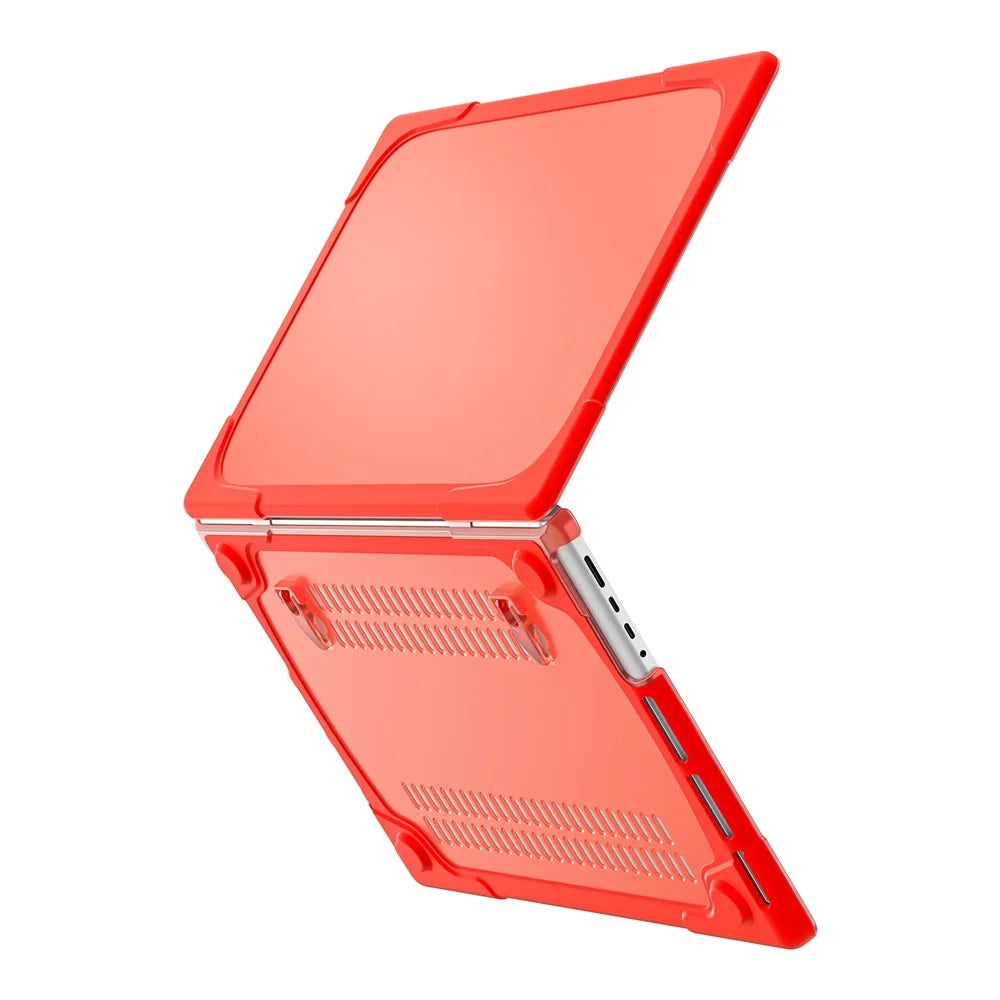 For MacBook Pro 16 inch (2026) A3429 A3428 / (2025) A3186 A3403 / (2024) A2991 / (2023) A2780 / (2021) A2485 / A2780 / A2991 (M1 / M2 / M3) Hard PC + TPU Laptop Case Notebook Cover - Red - 3