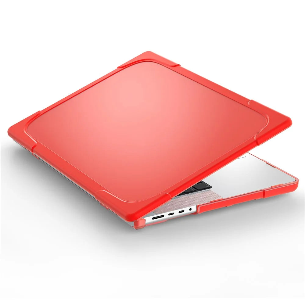 For MacBook Pro 16 inch (2026) A3429 A3428 / (2025) A3186 A3403 / (2024) A2991 / (2023) A2780 / (2021) A2485 / A2780 / A2991 (M1 / M2 / M3) Hard PC + TPU Laptop Case Notebook Cover - Red - 4