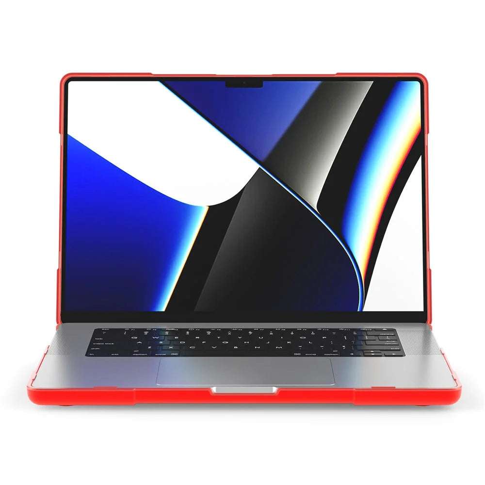 For MacBook Pro 16 inch (2026) A3429 A3428 / (2025) A3186 A3403 / (2024) A2991 / (2023) A2780 / (2021) A2485 / A2780 / A2991 (M1 / M2 / M3) Hard PC + TPU Laptop Case Notebook Cover - Red - 7
