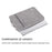 CANVASARTISAN L11-89 Anti-scratch PU Leather 14 inch Laptop Sleeve Case Large Portable Notebook Computer Handbag - Grey - 4