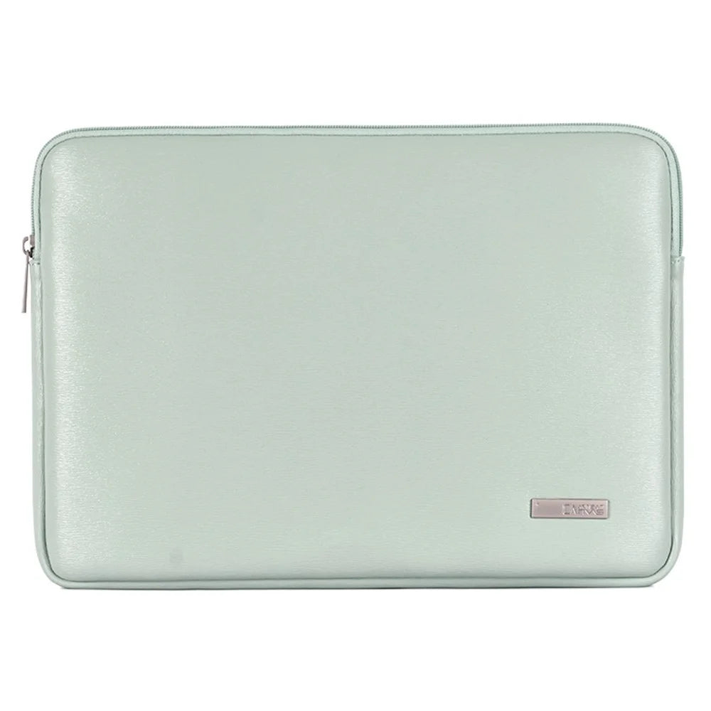 CANVASARTISAN L6-04 For MacBook 11 inch Laptop Sleeve Solid Color Fashionable PU Leather Notebook Computer Protection Case Bag - Green - 1