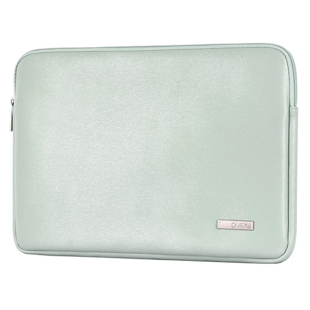 CANVASARTISAN L6-04 15 inch Laptop Carrying Bag Solid Color Fashionable PU Leather Notebook Computer Protection Sleeve - Green - 2