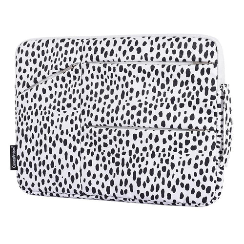 CANVASARTISAN H36-58 Shockproof Carry Case Cow Printed Sleeve Bag with 3 Outer Pouches for 11 inch Laptops - 1