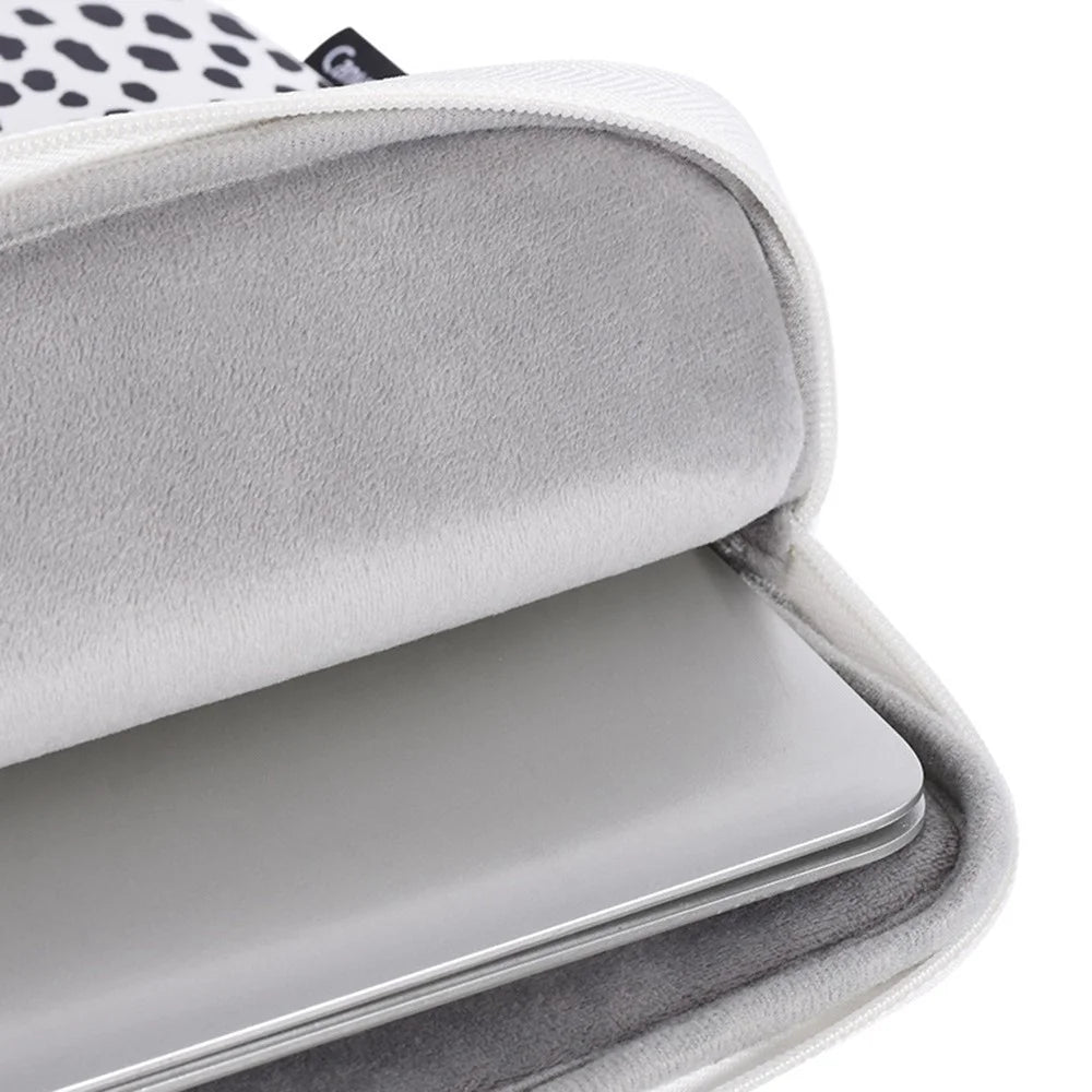 CANVASARTISAN H36-58 Shockproof Carry Case Cow Printed Sleeve Bag with 3 Outer Pouches for 11 inch Laptops - 5