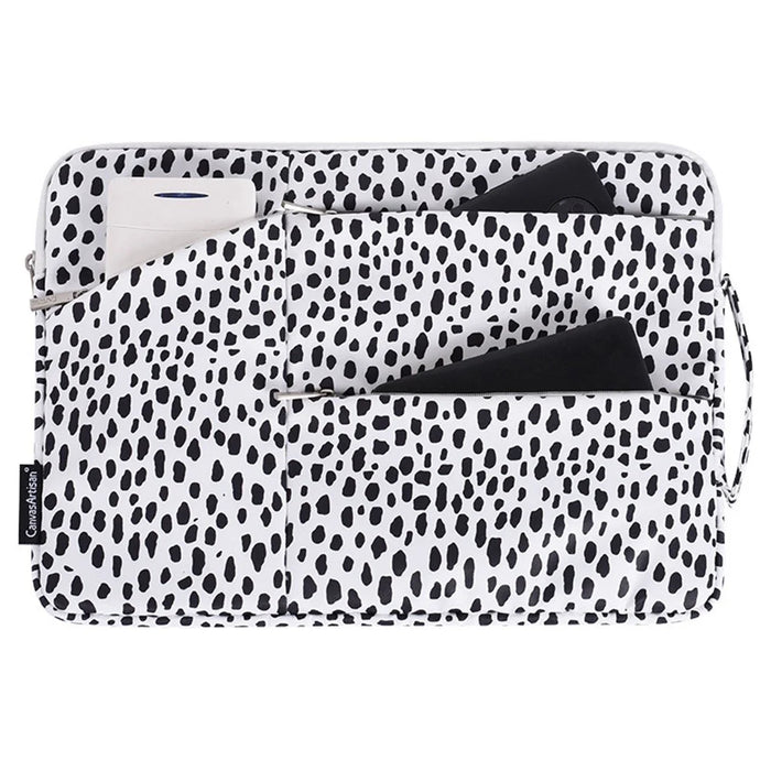 CANVASARTISAN H36-58 Cow Pattern Shockproof Sleeve Bag Anti-scratch Carry Case with 3 Outer Pouches for 12 inch Laptops - 4
