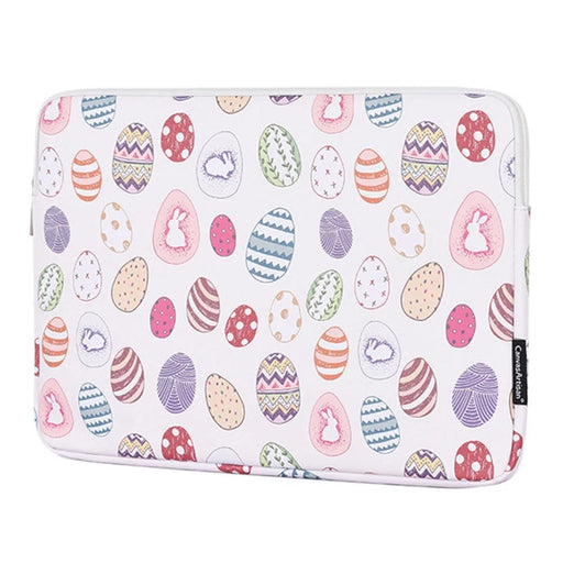 CANVASARTISAN G52-T0121 2 in 1 Laptop Bag 12 Inch Easter Bunny and Eggs Pattern Protective Case with Small Bag - 2