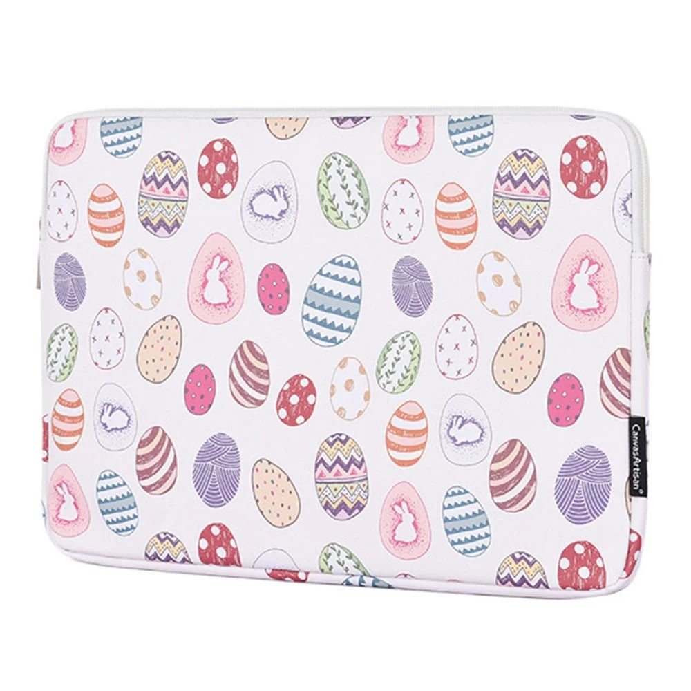 CANVASARTISAN G52-T0121 11 inch Notebook Computer Protection Sleeve for MacBook Pro MateBook Pattern Printing PU Leather Tablet Carrying Bag with Additional Small Pouch - 2