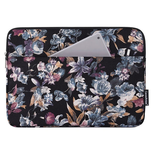 CANVASARTISAN H2-11 15-inch Laptop Sleeve, Watercolor Flower Pattern Linen Carrying Pouch - 1