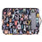 CANVASARTISAN H18-89 Soft Lining 12-inch Notebook Watercolor Letter Pattern Zipper Bag Laptop Handbag - 1