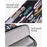 CANVASARTISAN H18-11 Soft Lining 12-inch Laptop Storage Pouch Watercolor Letter Pattern Zipper Notebook Bag - 7
