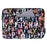 CANVASARTISAN H18-11 Notebook Sleeve for 13-inch Laptop, Watercolor Letter Pattern Bag Zipper Case - 1