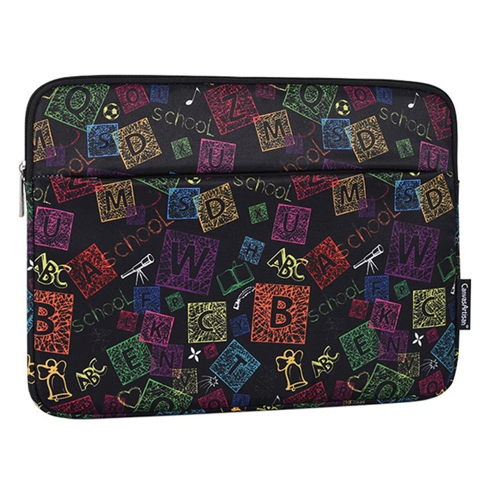 CANVASARTISAN H17-11 Notebook Sleeve for 13-inch Laptop Fashion Colorful Letter Pattern Bag Zipper Case - 3