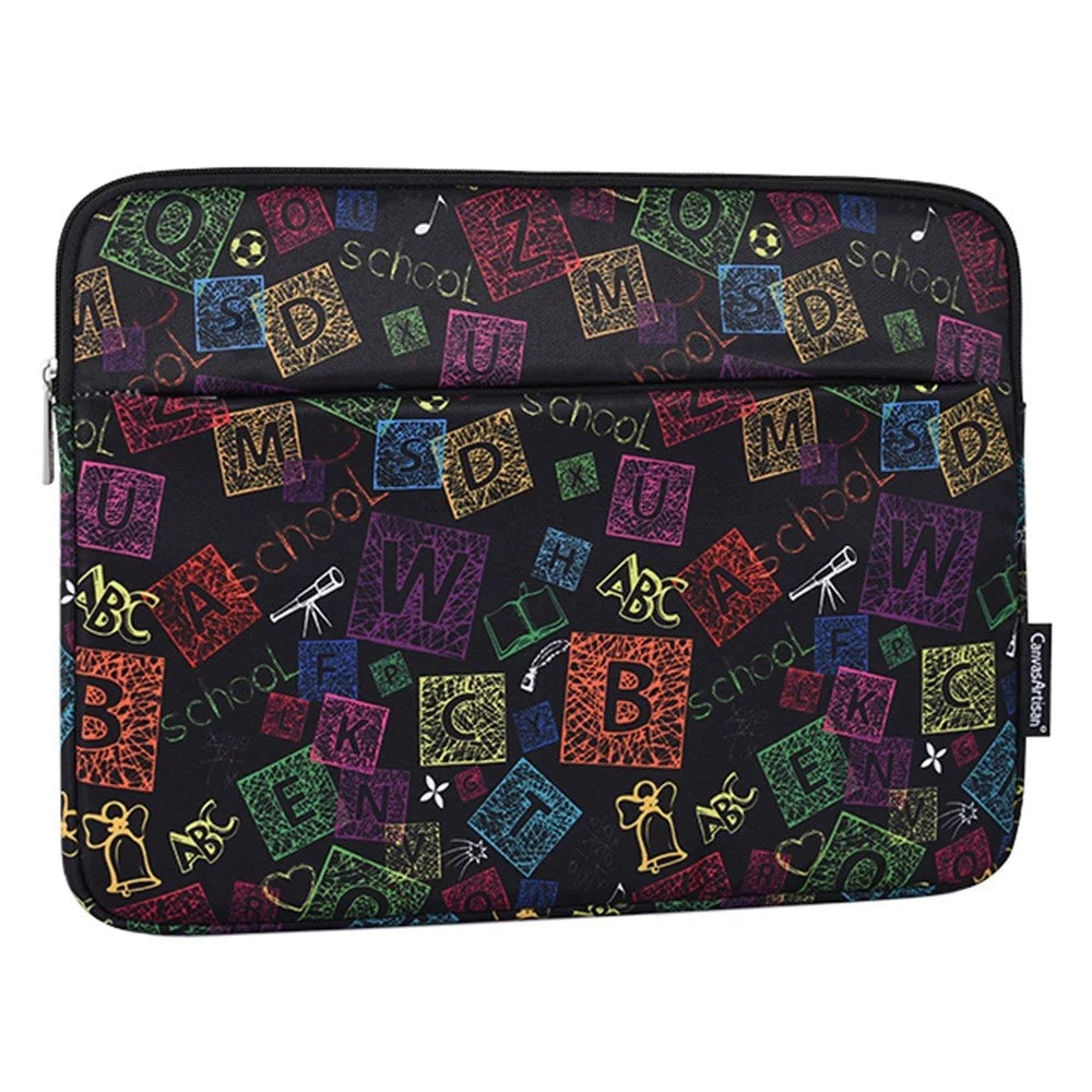 CANVASARTISAN H17-11 14-inch Colorful Letter Pattern Protective Storage Case Laptop Bag - 3