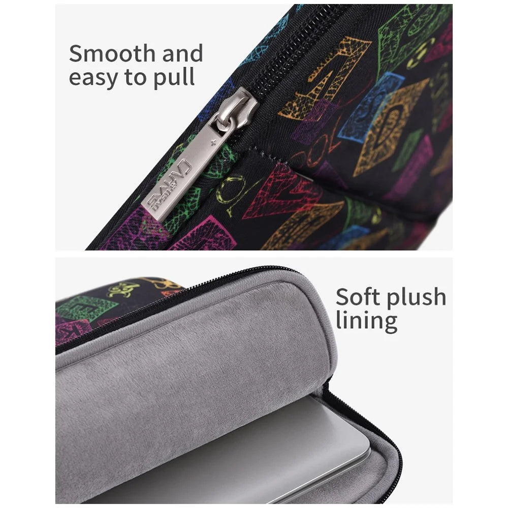 CANVASARTISAN H17-11 Colorful Letter Pattern Laptop Sleeve 15-inch Anti-collision Soft Lining Carrying Bag - 7