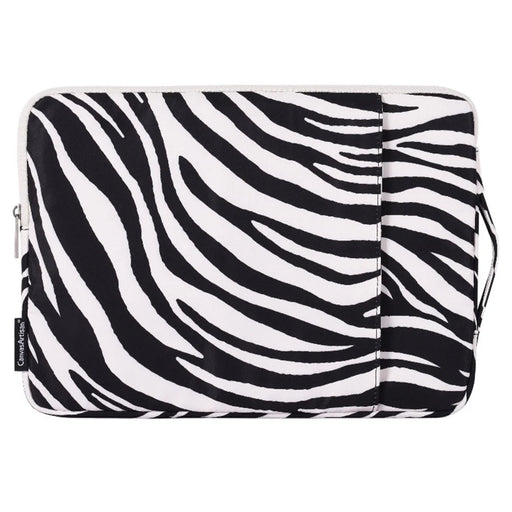 CANVASARTISAN H33-89 14 inch Laptop Hand Bag for MacBook Pro Zebra Pattern Notebook Computer Pouch Soft Lining Sleeve Case - 2