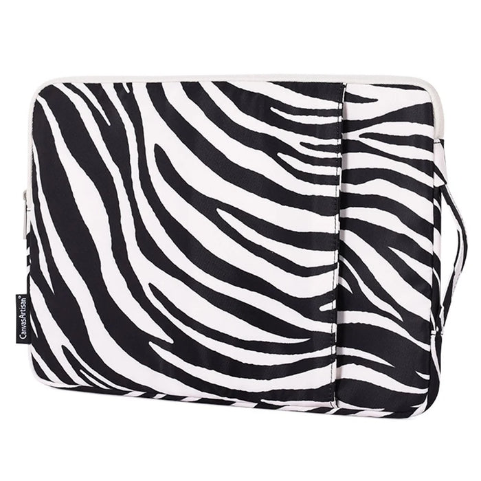 CANVASARTISAN H33-89 14 inch Laptop Hand Bag for MacBook Pro Zebra Pattern Notebook Computer Pouch Soft Lining Sleeve Case - 5
