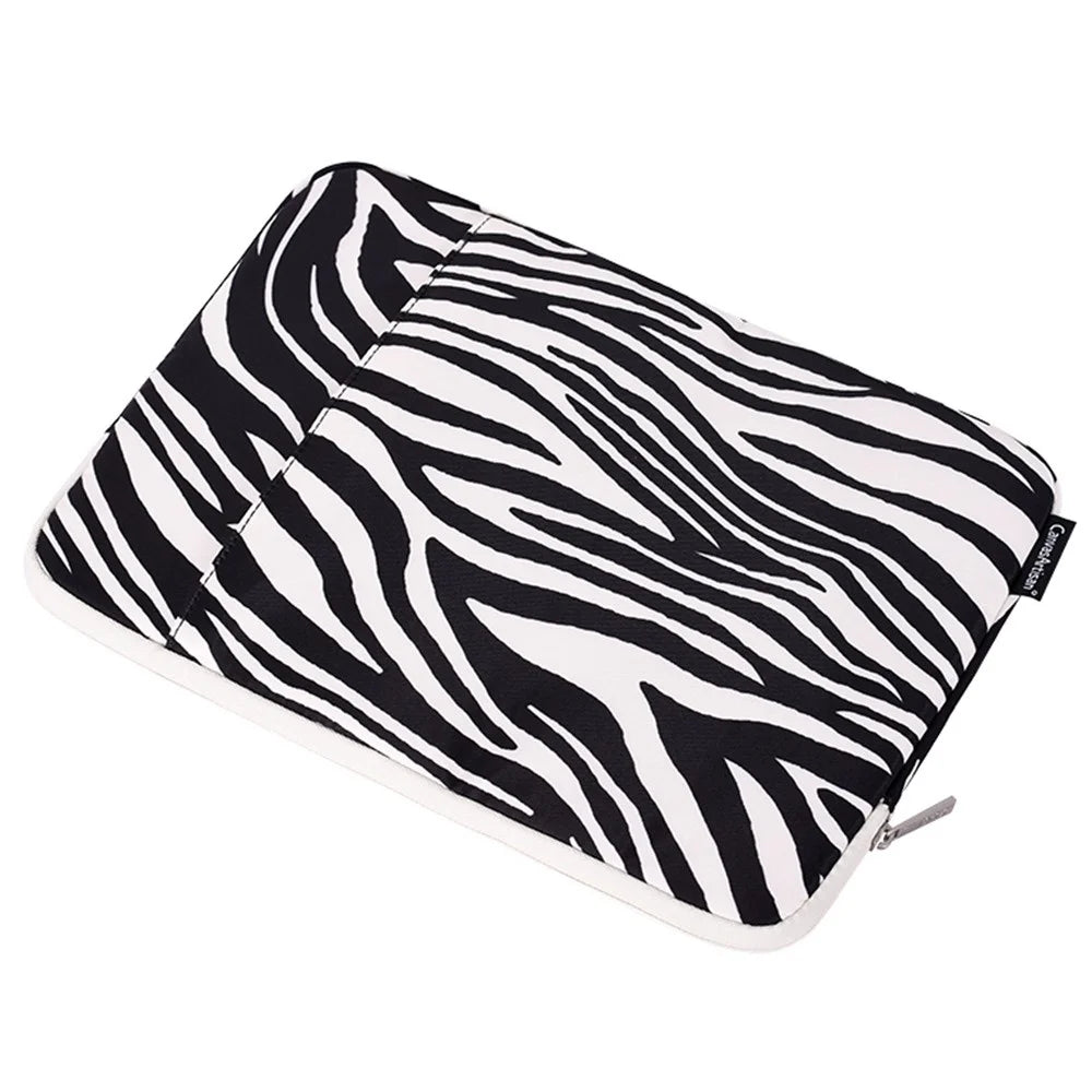 CANVASARTISAN H33-19 12 inch Notebook Computer Pouch for MacBook Air Waterproof Zebra Pattern Anti-scratch Laptop Protection Bag Cover - 4