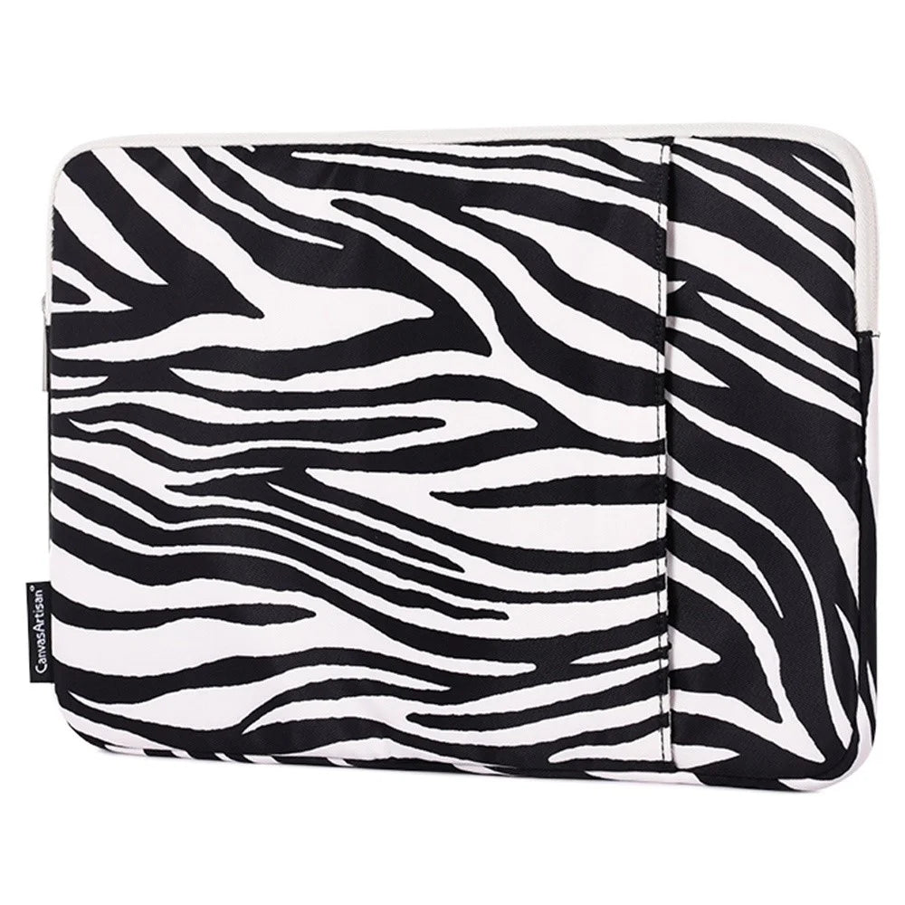 CANVASARTISAN H33-19 12 inch Notebook Computer Pouch for MacBook Air Waterproof Zebra Pattern Anti-scratch Laptop Protection Bag Cover - 5