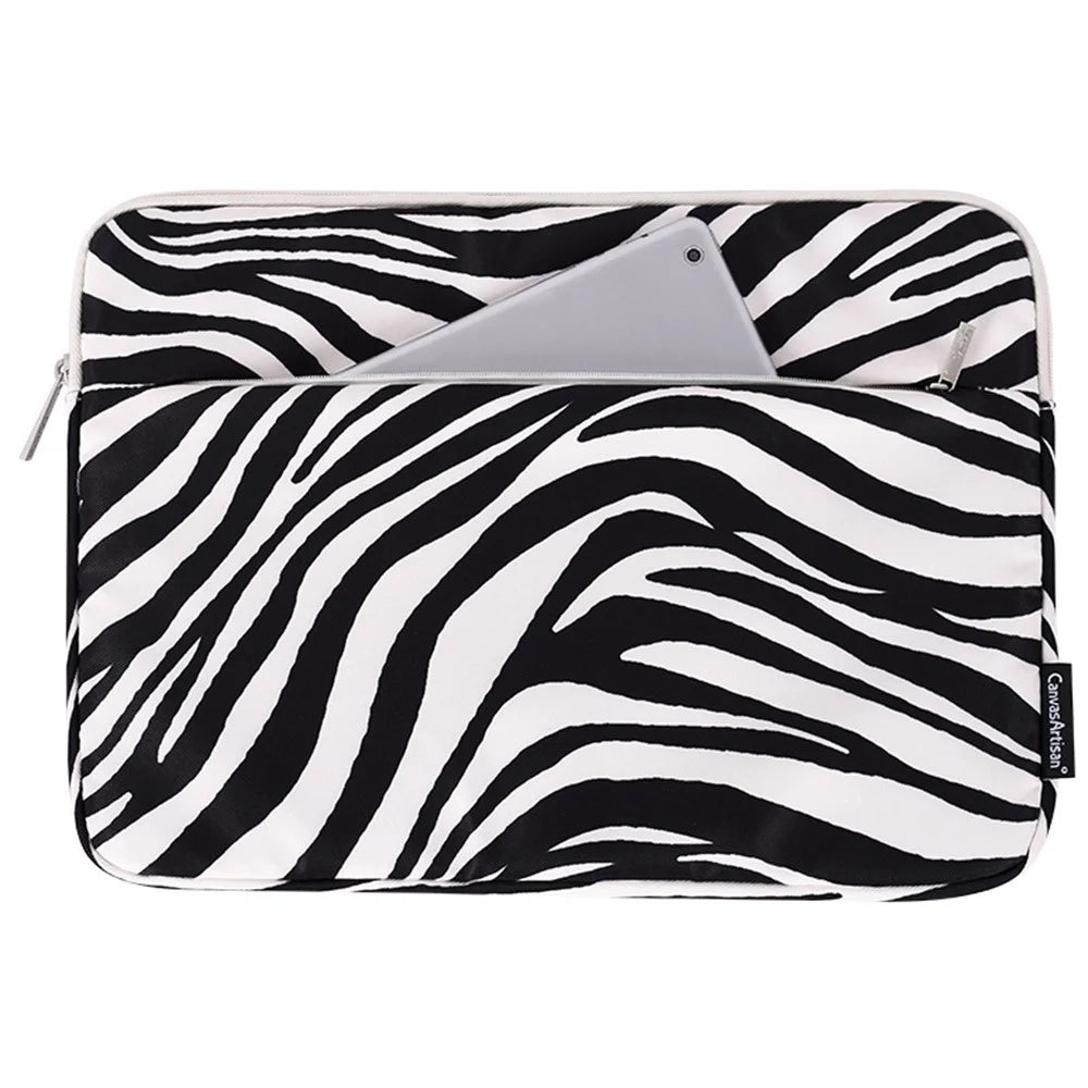 CANVASARTISAN H33-11 Zebra-stripe Pattern Shockproof Carry Case for 14 inch Laptops Scratch Resistant Notebook Sleeve Bag - 1