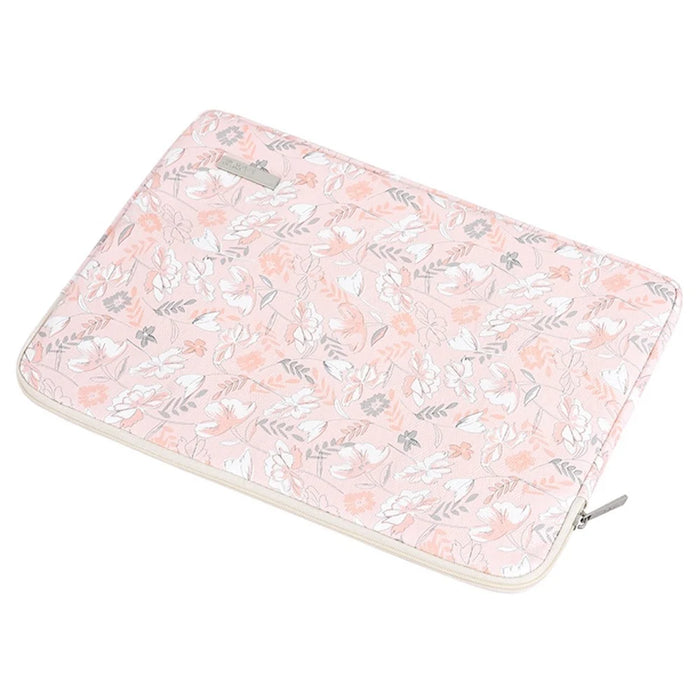 CANVASARTISAN G4-T0111 12-inch Laptop Tablet Protective Case Flower Pattern Notebook Computer Bag with Small Pouch - 4