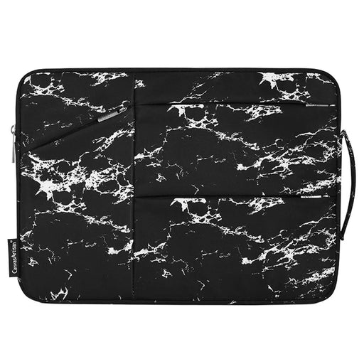 CANVASARTISAN H32-58 Waterproof Sleeve Bag for 11 inch Laptops Portable Slim Case with 3-Pouches/Handle Strap Notebook Anti-Scratch Carry Case - Black - 2