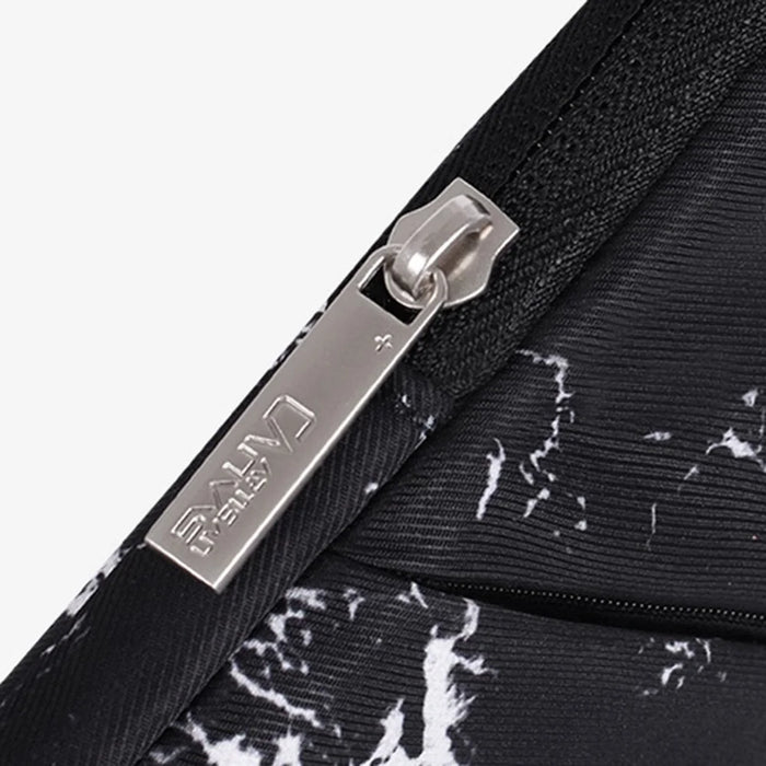 CANVASARTISAN H32-58 Marble Pattern Portable Slim Case for 12 inch Laptops Anti-Scratch Carry Case with 3-Pouches/Handle Strap Notebook Waterproof Sleeve Bag - Yellow/Black - 7