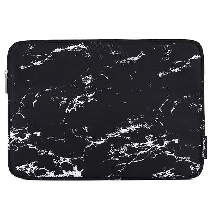 CANVASARTISAN H32-01 Marble Pattern Portable Sleeve Bag for 15 inch Laptops Waterproof Carry Case Shockproof Notebook Slim Bag - Black - 1