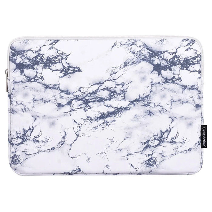 CANVASARTISAN H32-01 Marble Pattern Sleeve Bag for 13 inch Laptops Anti-Scratch Carry Case Shockproof Notebook Portable Storage Bag - White - 1