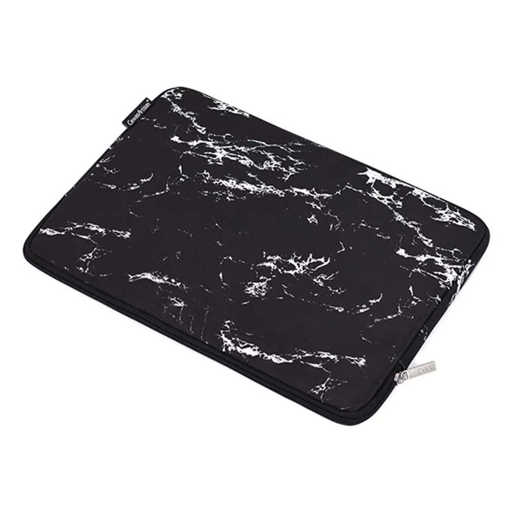 CANVASARTISAN H32-01 Marble Pattern Sleeve Bag for 13 inch Laptops Anti-Scratch Carry Case Shockproof Notebook Portable Storage Bag - White - 4