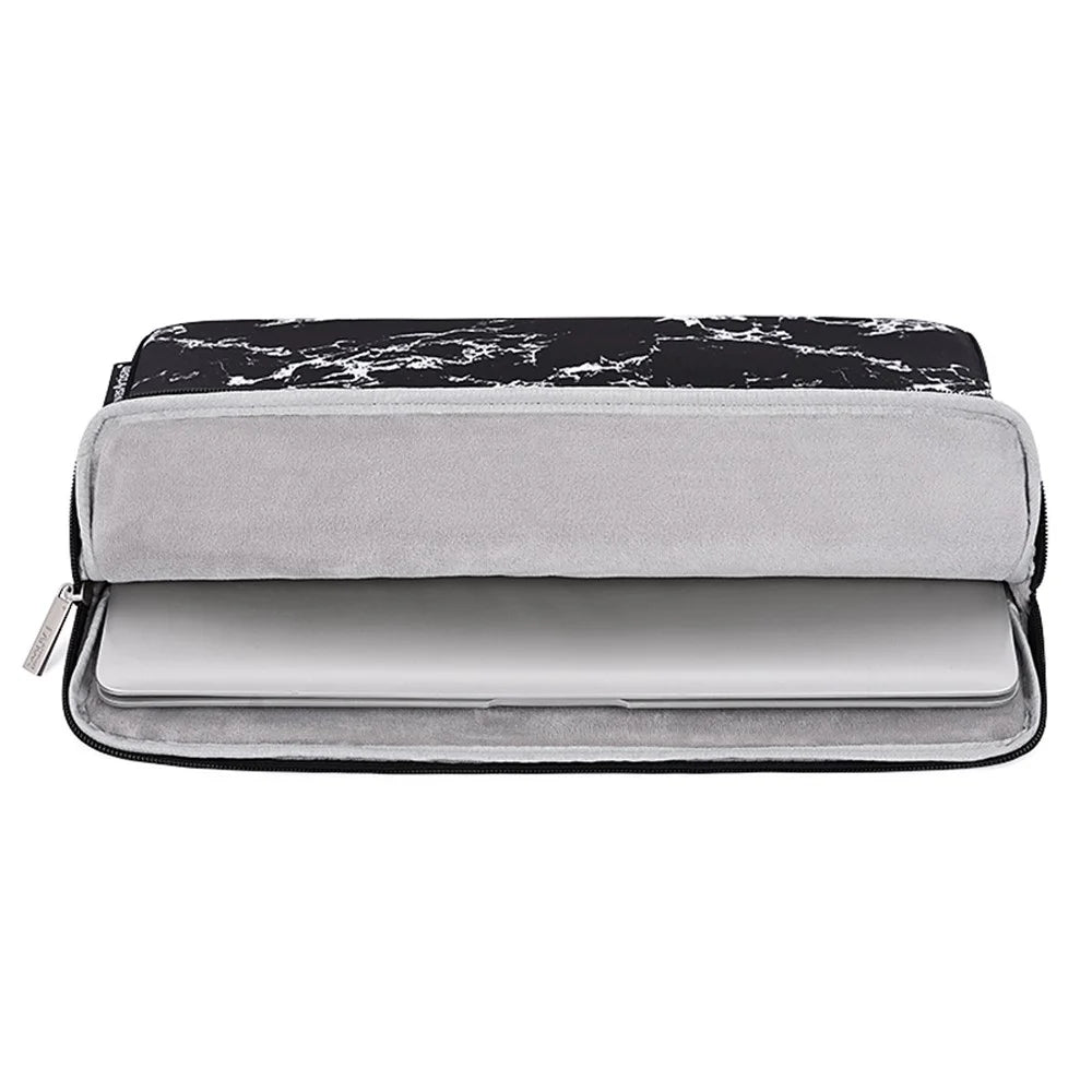 CANVASARTISAN H32-01 Marble Pattern Sleeve Bag for 13 inch Laptops Anti-Scratch Carry Case Shockproof Notebook Portable Storage Bag - White - 5