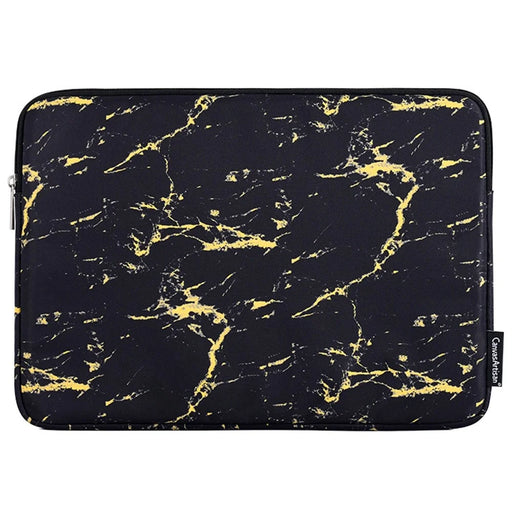 CANVASARTISAN H32-01 Anti-Scratch Sleeve Bag for 11 inch Laptops Marble Pattern Carry Case Shockproof Notebook Zippered Storage Bag - Yellow/Black - 1