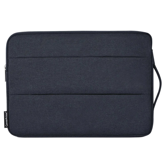 CANVASARTISAN L25-88 Anti-Scratch Carry Case for 12 inch Laptops Shockproof Slim Case Notebook Sleeve Bag with Dual Pouch/Handle Strap - Navy Blue - 1