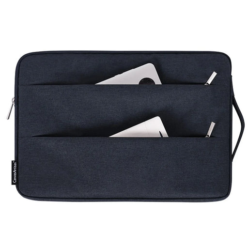 CANVASARTISAN L25-88 Anti-Scratch Carry Case for 12 inch Laptops Shockproof Slim Case Notebook Sleeve Bag with Dual Pouch/Handle Strap - Navy Blue - 2