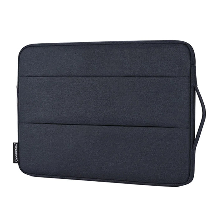 CANVASARTISAN L25-88 Anti-Scratch Carry Case for 12 inch Laptops Shockproof Slim Case Notebook Sleeve Bag with Dual Pouch/Handle Strap - Navy Blue - 5