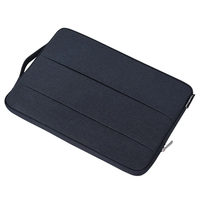 CANVASARTISAN L25-88 Anti-Scratch Carry Case for 12 inch Laptops Shockproof Slim Case Notebook Sleeve Bag with Dual Pouch/Handle Strap - Navy Blue - 7
