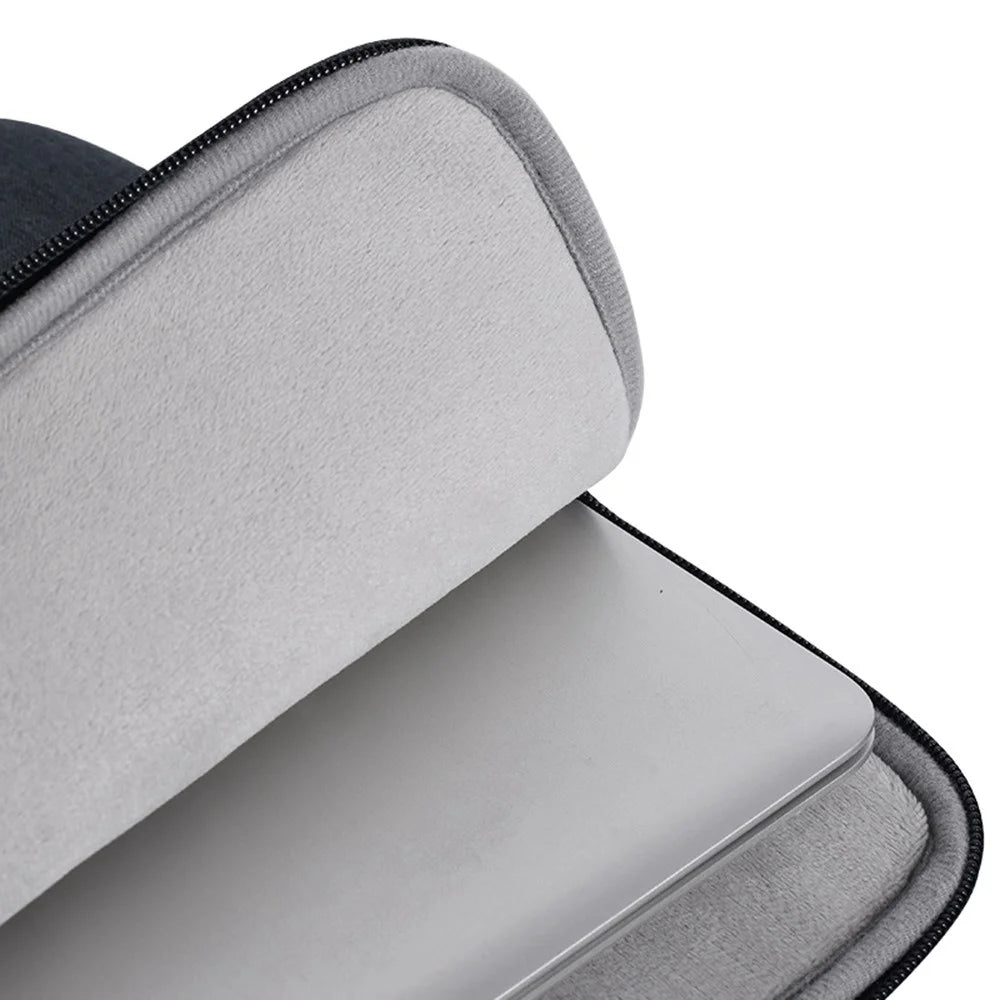 CANVASARTISAN L25-89 Business Style Portable Carry Case for 14 inch Laptops Anti-Scratch Notebook Sleeve Bag with Handle Strap - Navy Blue - 6