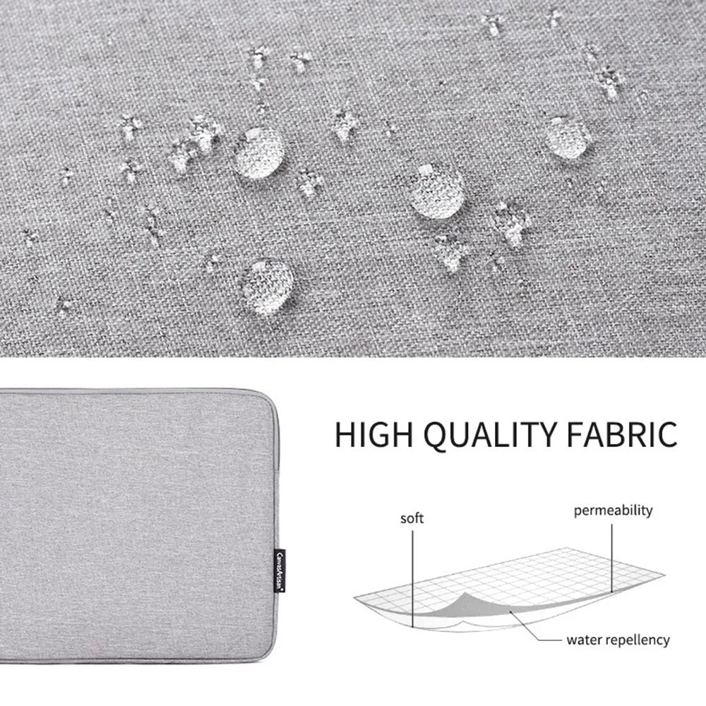 CANVASARTISAN L25-53 Shockproof Sleeve Bag for 12 inch Notebook Protector Scratch Resistant Business Style Laptops Carry Case - Light Grey - 6